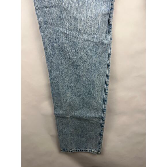 American Eagle 90s Straight Jeans Light Wash Distressed Cotton Denim Ripped - Picture 13 of 15